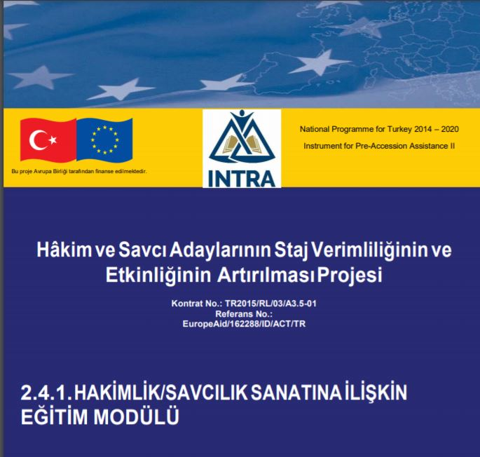 Hakimlik ve Savcılık Sanatına İlişkin Eğitim Modülü