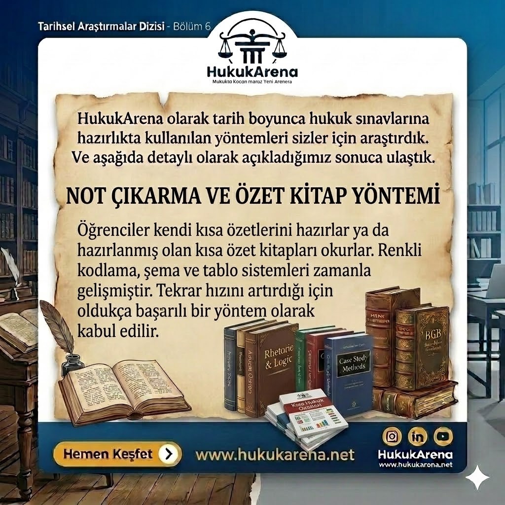 Hukuk Eğitiminde Not Çıkarma ve Özet Kitap Yöntemi 